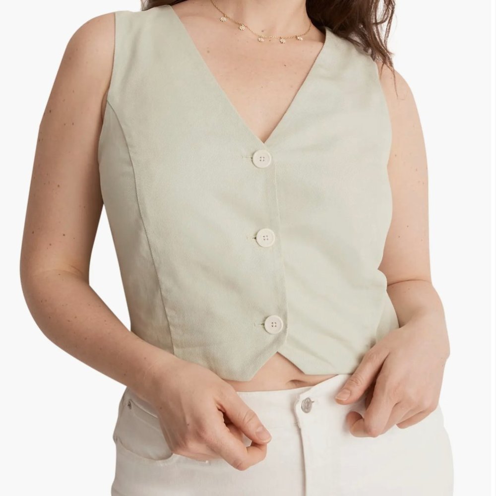 TAGS STILL ON Madewell Katrina Crop Vest Top